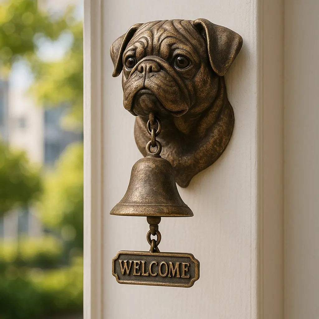 Welcome Bell Shepherd Bronze – Elegant Wall Bell with German Shepherd Design