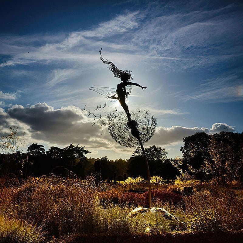 Dancing Fairy Statue Steel