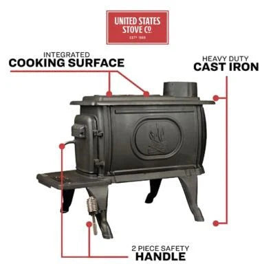 2025 900 square feet EPA-exempt cast iron stove