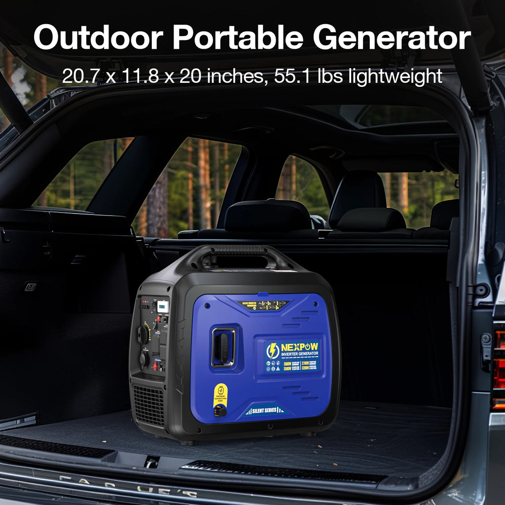 NEXPOW 2250W Portable Inverter Generator, Gasoline Power Quiet Lightweight for Backup Home & Camping, Eco-Mode Feature, Parallel Capability, EPA Compliant