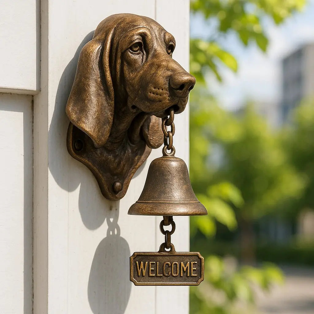 Welcome Bell Shepherd Bronze – Elegant Wall Bell with German Shepherd Design