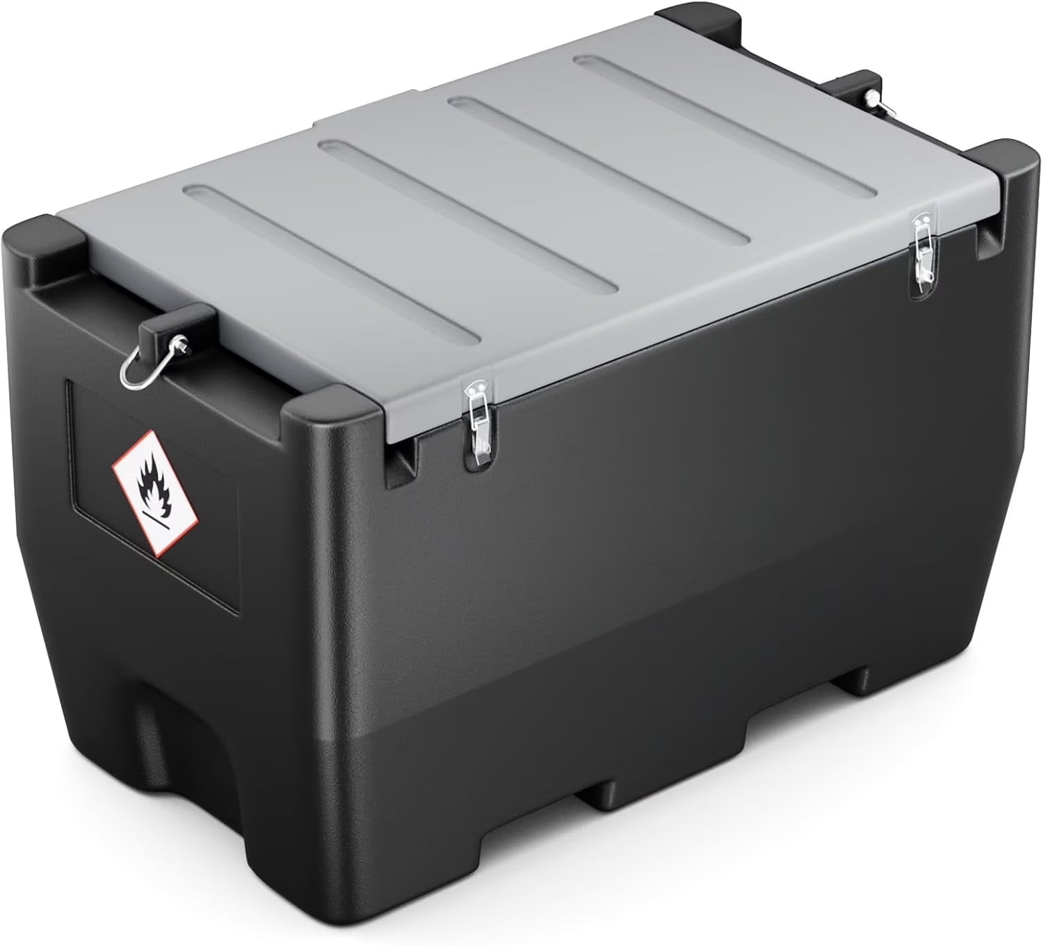 Fuel Transfer Tank, 50 Gallon for Gasoline & Diesel, Gas Tank with 10.6 GPM Fast Flow Rate 12V DC Transfer Pump,13.1 ft Power Cord Portable Gas Tank, Red