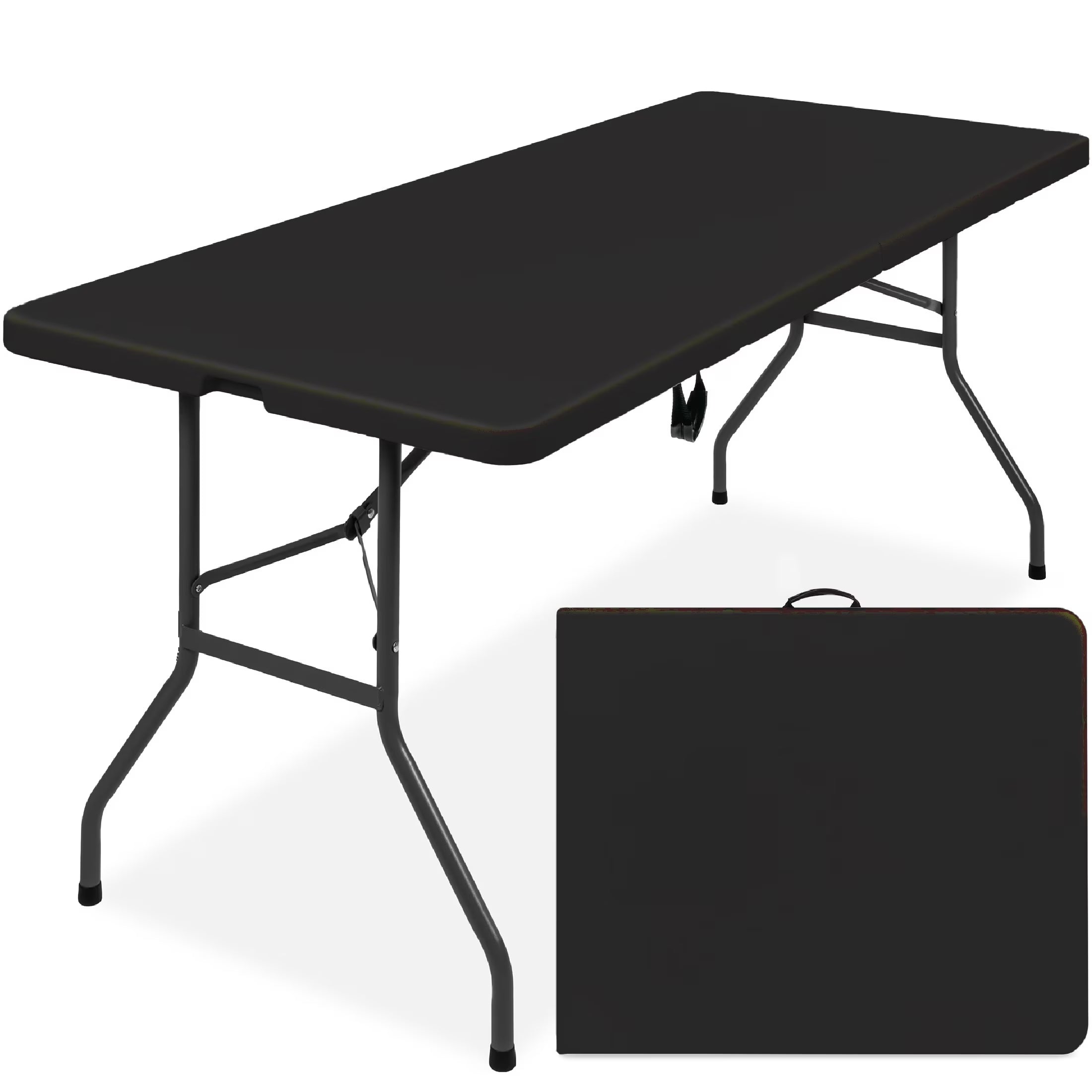Best Choice Products 6ft Plastic Folding Table, Indoor Outdoor Heavy Duty Portable w/ Handle, Lock - White