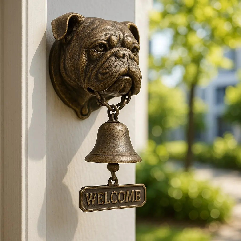 Welcome Bell Shepherd Bronze – Elegant Wall Bell with German Shepherd Design