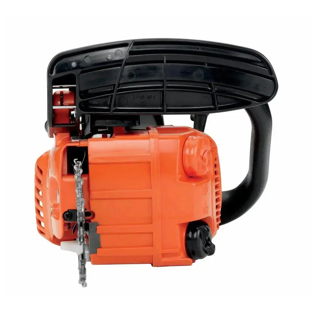 12-inch (30.5 cm) petrol two-stroke chainsaw with 26.9 cm³ displacement and top handle