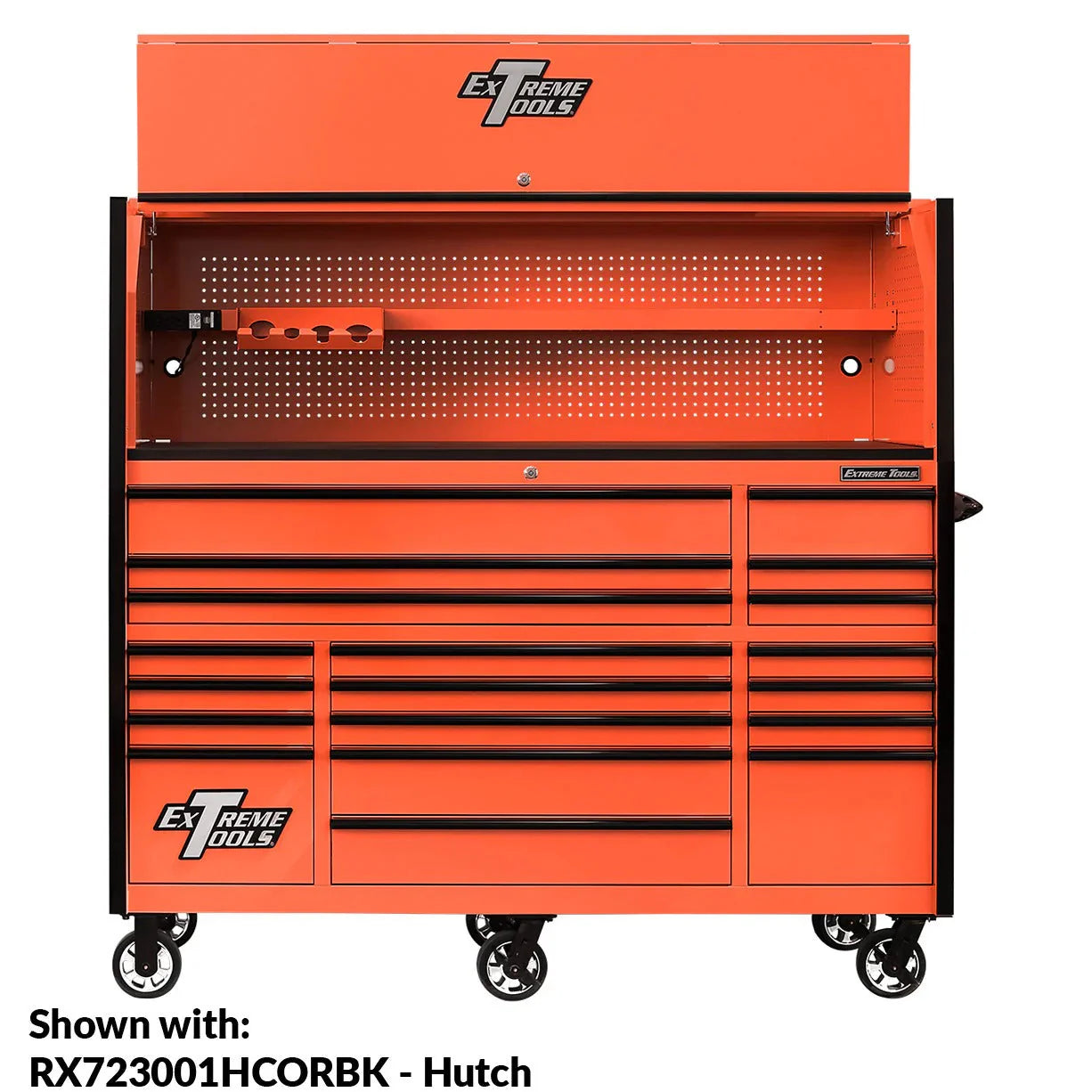 Extreme Tools RX250 Series 72-inch x 30-inch Rolling Cart – 19 Drawers – 250 lb Drawer Slides