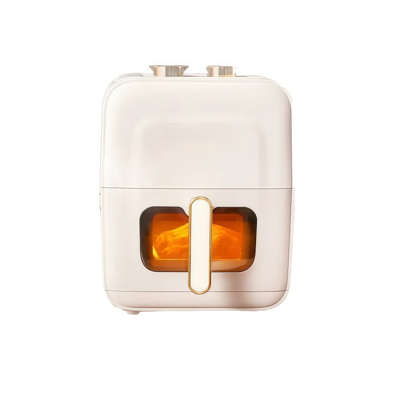 6L Retro Mechanical Air Fryer – 1400W, Oil-Free, Viewing Window